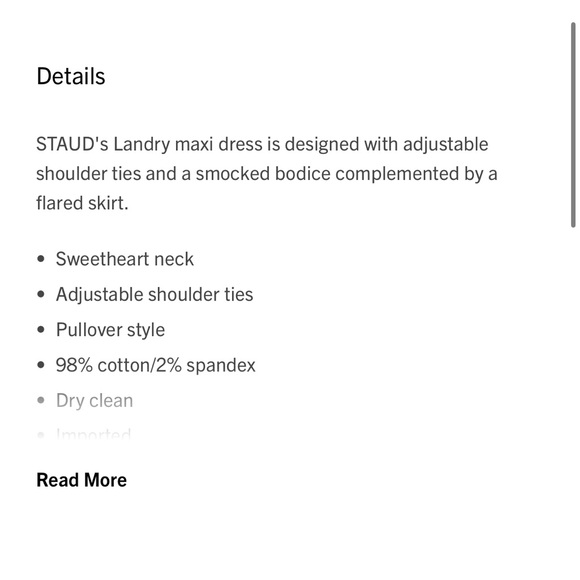 STAUD Maxi Landry dress in black NWT - Picture 6 of 7